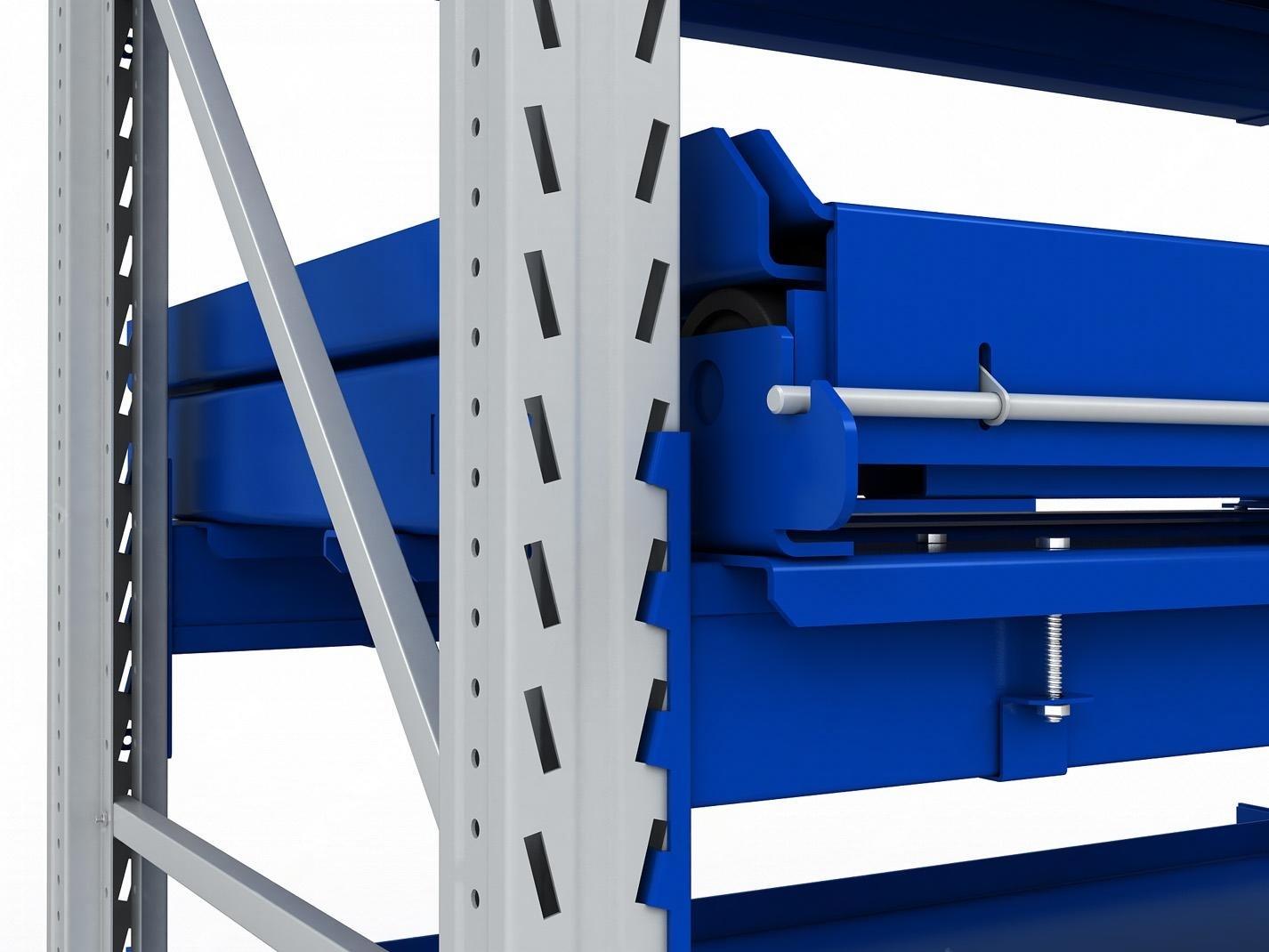 ER-00023585 Стеллаж с выкатными платформами S-HEAVY 1000/1300 (4 яруса хранения)