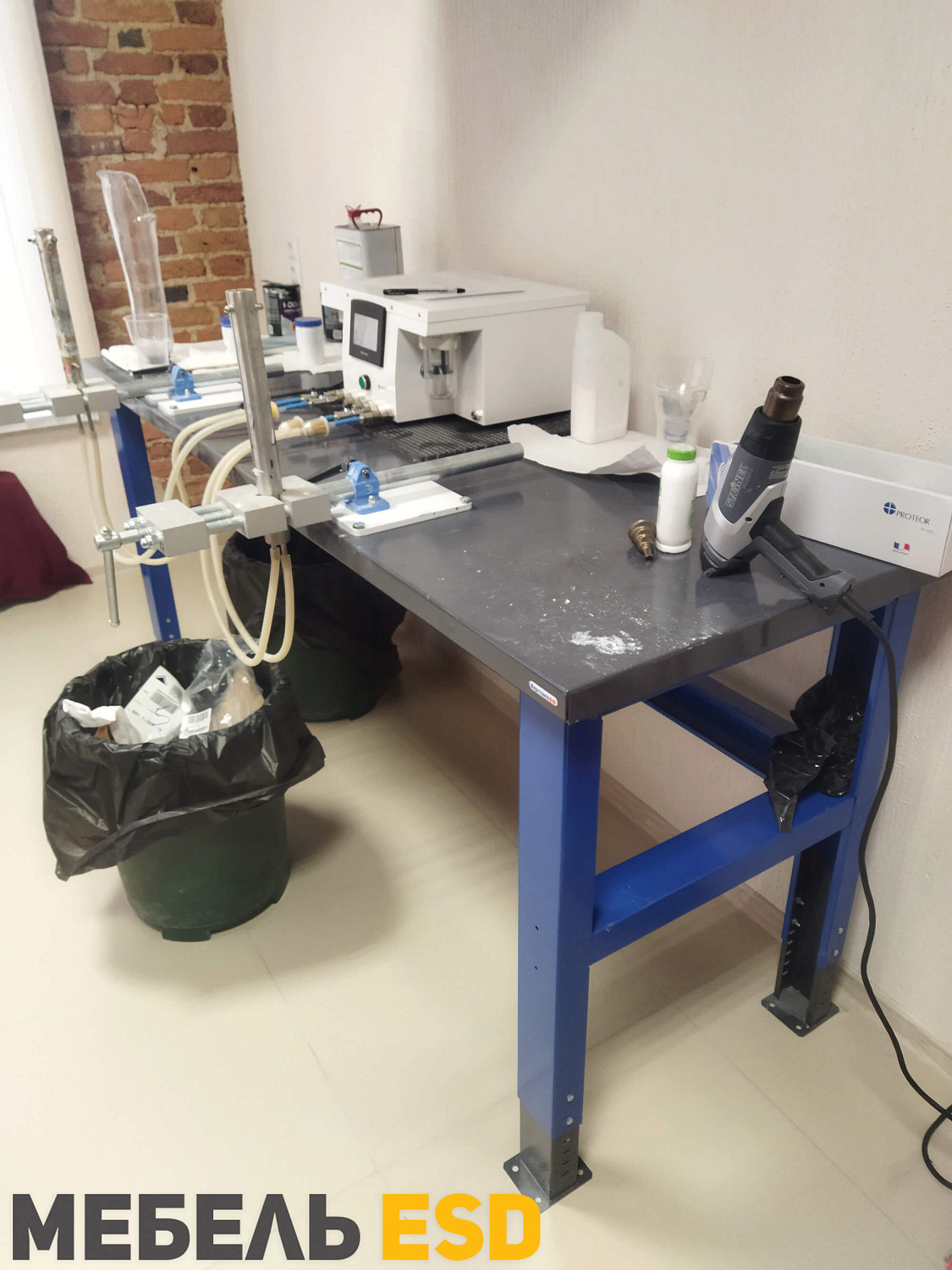 PLC 10.1 Стол металлический промышленный 1000x700 мм с ящиком